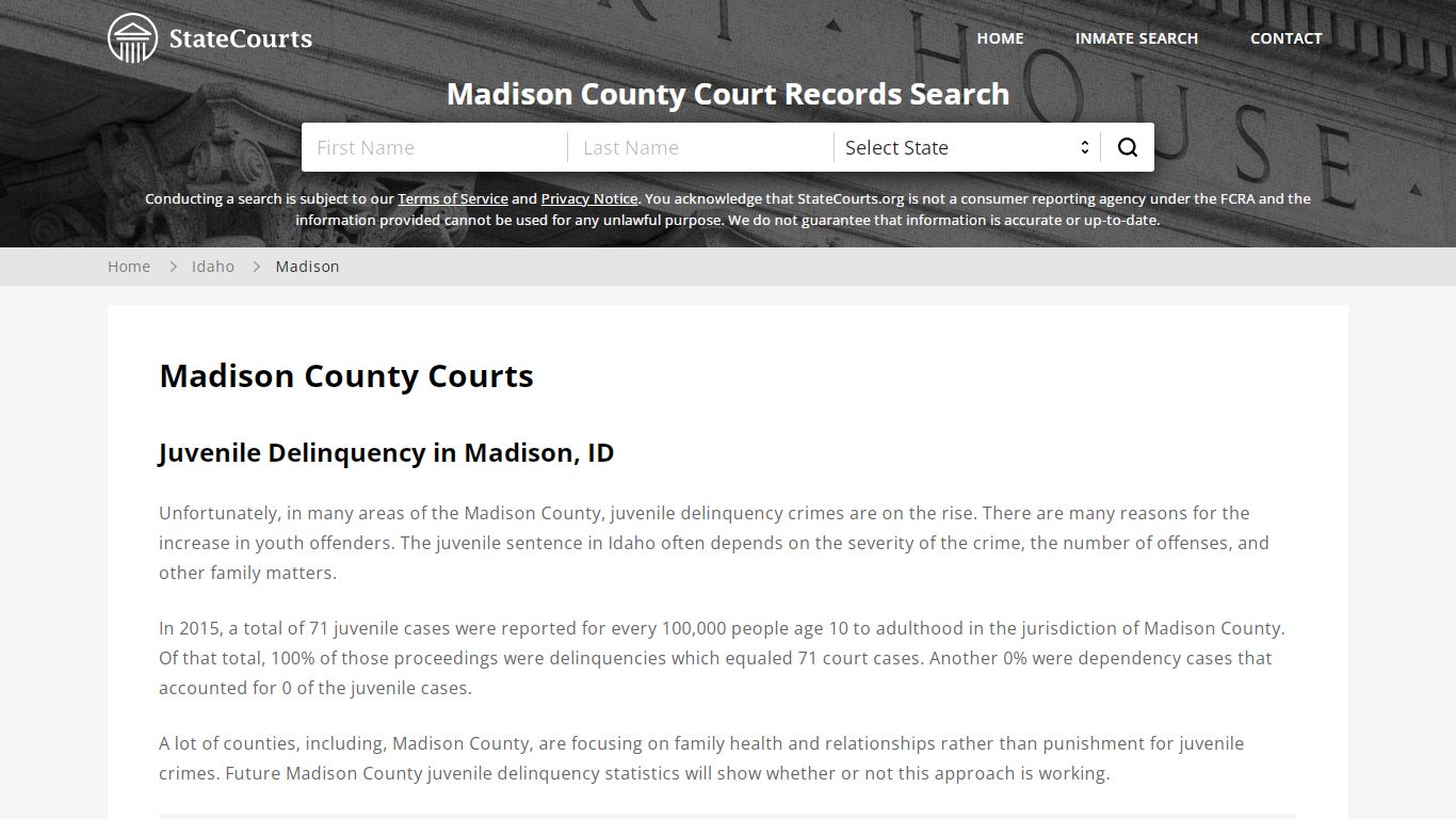 Madison County, ID Courts - Records & Cases - StateCourts